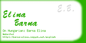 elina barna business card